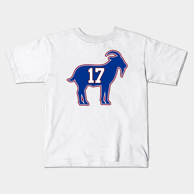 Josh Allen Goat #17 Kids T-Shirt by TextTees